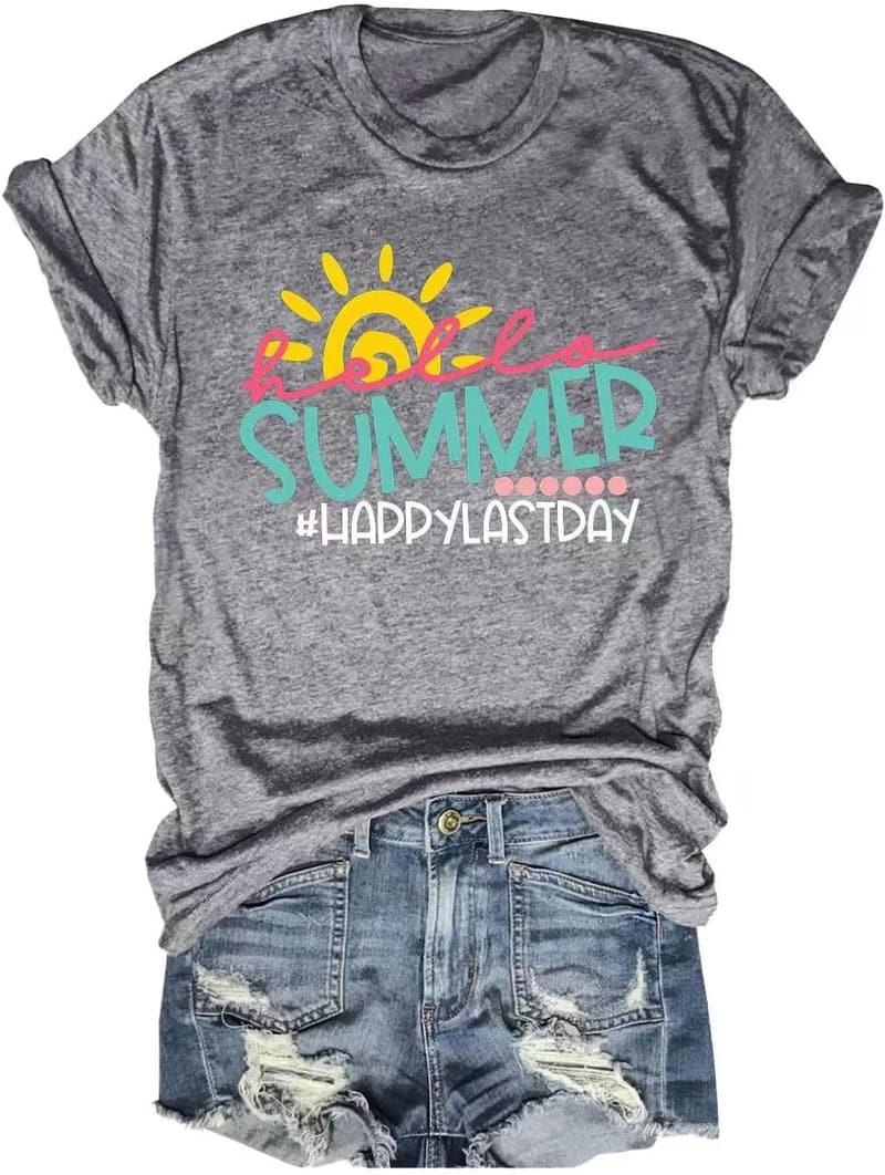 Inspirational Graphic Tees for Women - Last Day of School