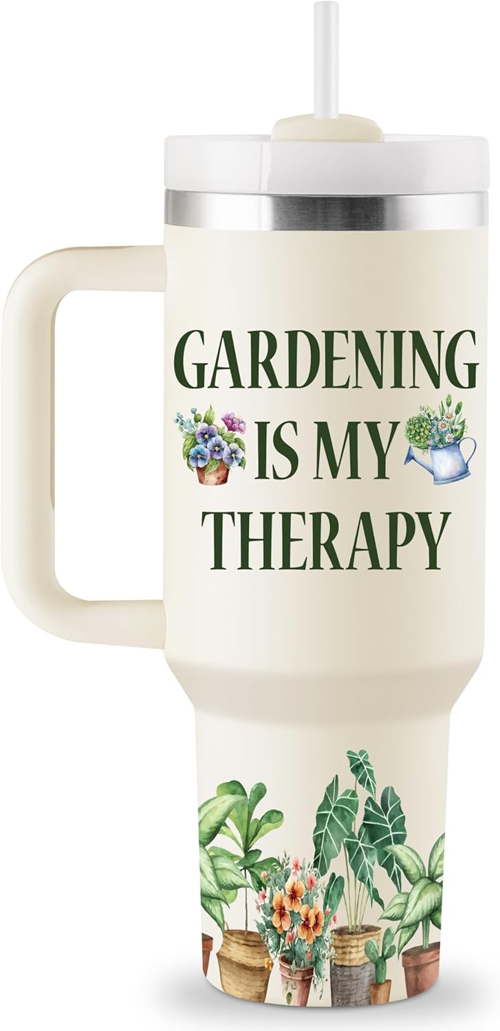 Mother's Day Gardening Gift - Insulated Travel Cup for Plant Lovers