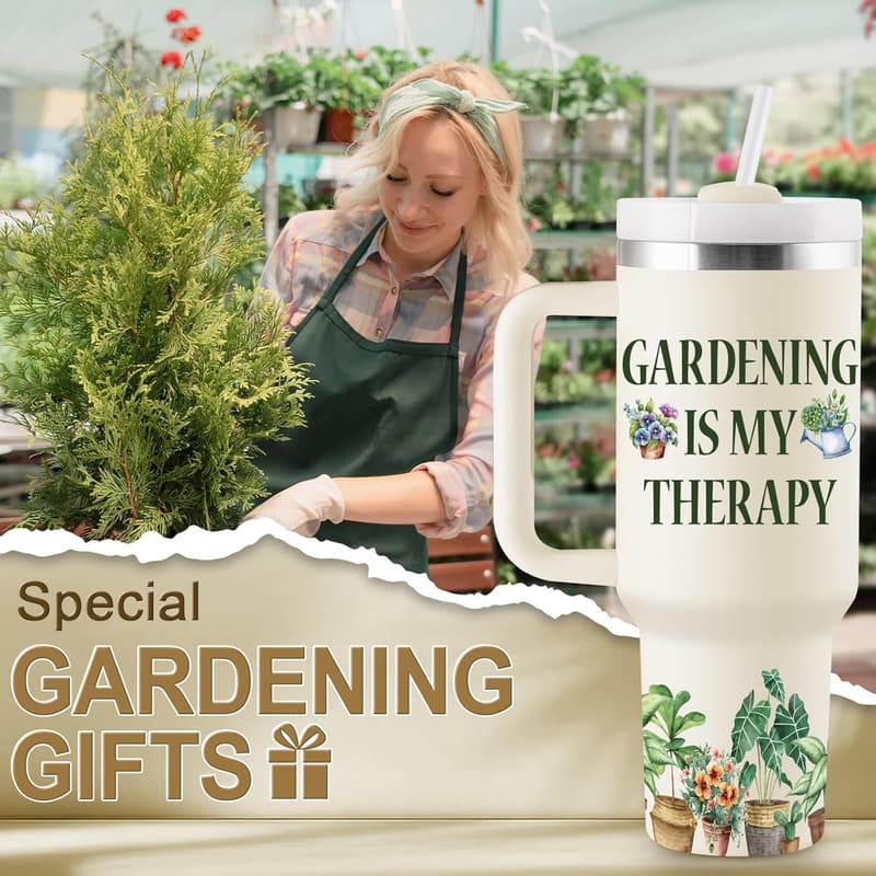Mother's Day Gardening Gift - Insulated Travel Cup for Plant Lovers