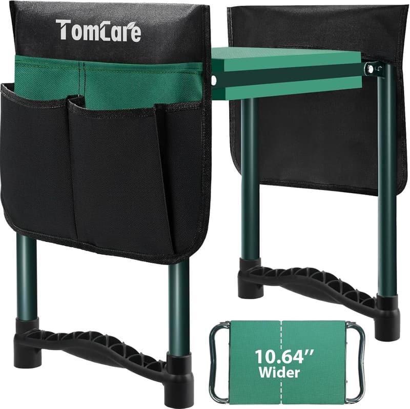Garden Kneeler and Seat with Tool Pouches - Heavy Duty Gardening Gift