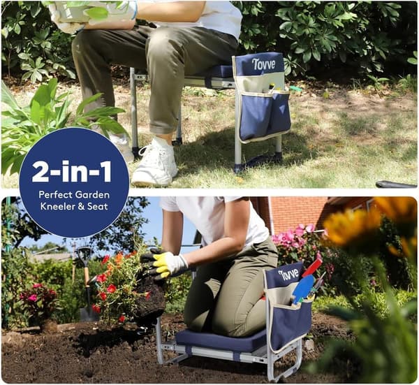 Portable Garden Kneeler with Tool Bag – Ideal Gardening Gift for Women
