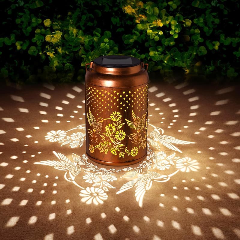 Hummingbird Solar Lantern - Waterproof Garden Decor Gift for Women