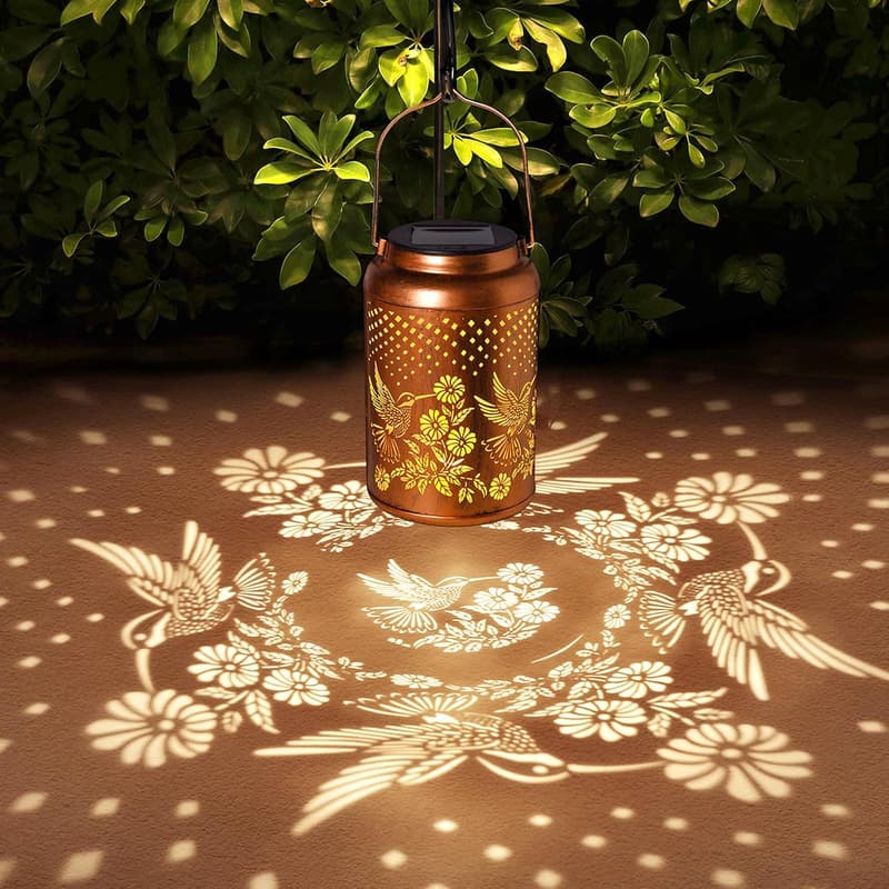 Hummingbird Solar Lantern - Waterproof Garden Decor Gift for Women