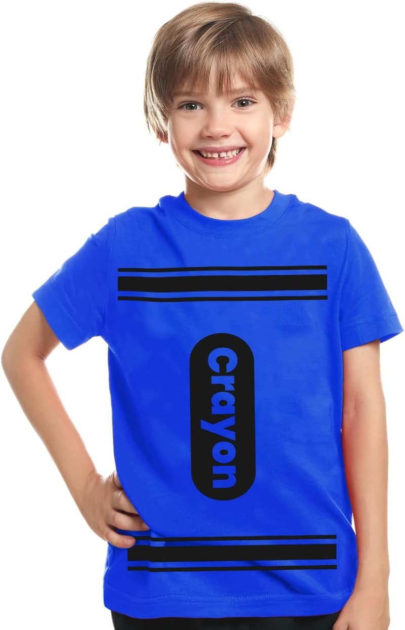 Halloween Crayon T-Shirt Costume for Kids, Unisex XS-XL