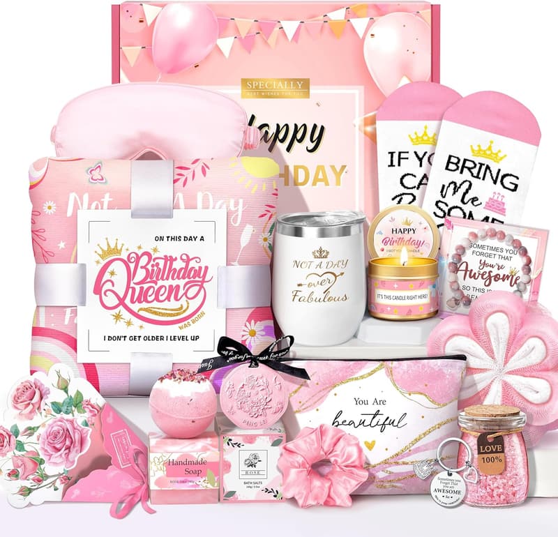 Birthday Spa Gift Basket for Women - Relaxing Self-Care Set