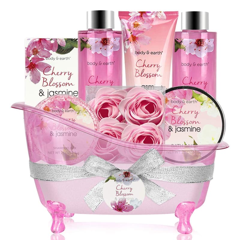 Cherry Blossom & Jasmine Bath Set for Women - Mother's Day Gift