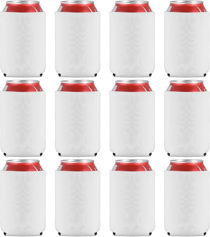 Personalized Neoprene Beer Can Cooler Sleeves - 12 Pack