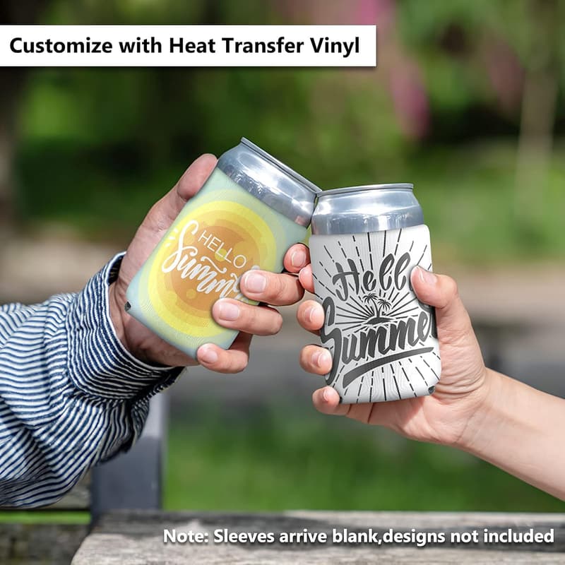 Personalized Neoprene Beer Can Cooler Sleeves - 12 Pack