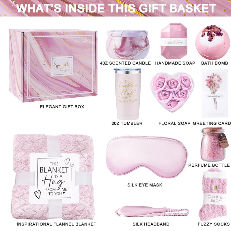 Spa Gift Basket for Women – Get Well Soon Care Package