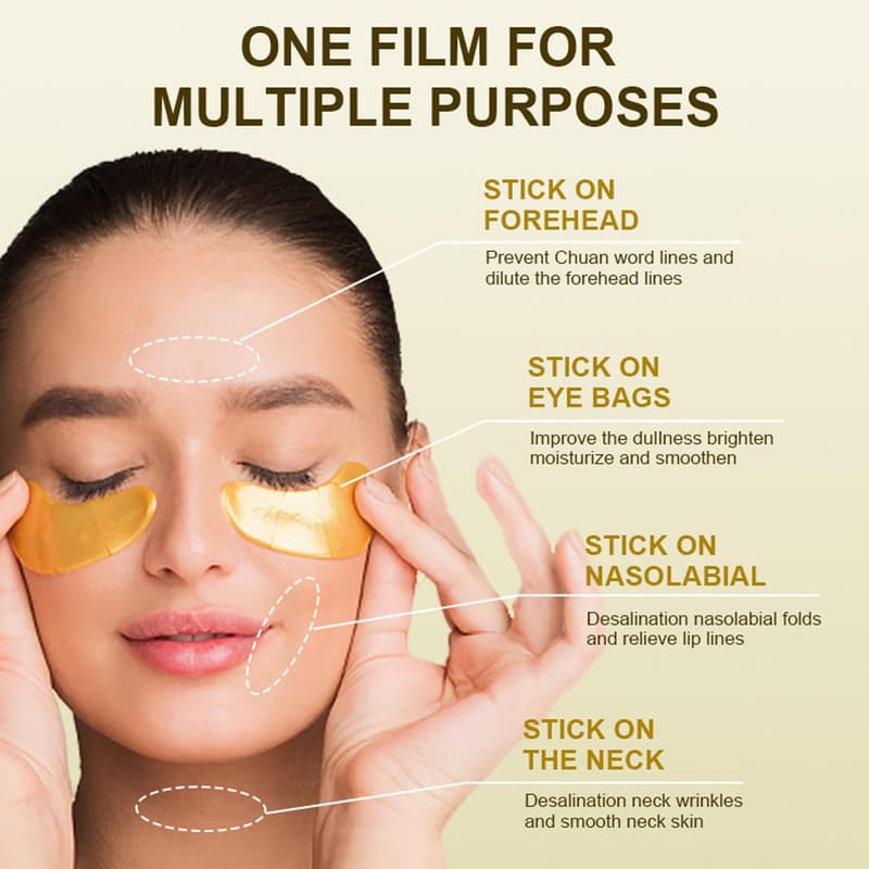 24K Power Crystal Gel Lip & Eye Mask – 20 Pairs Anti-Aging Treatment