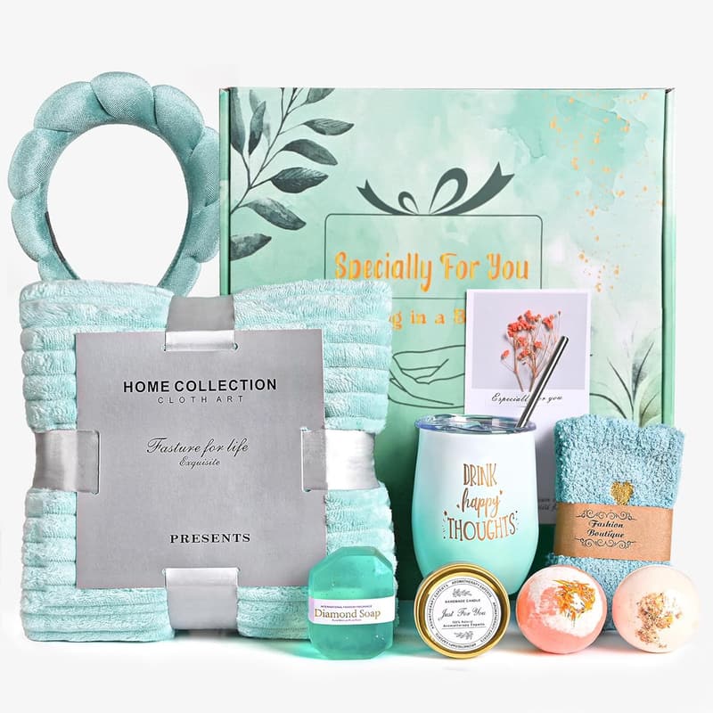 Get Well Soon Care Package for Women with Flannel Blanket
