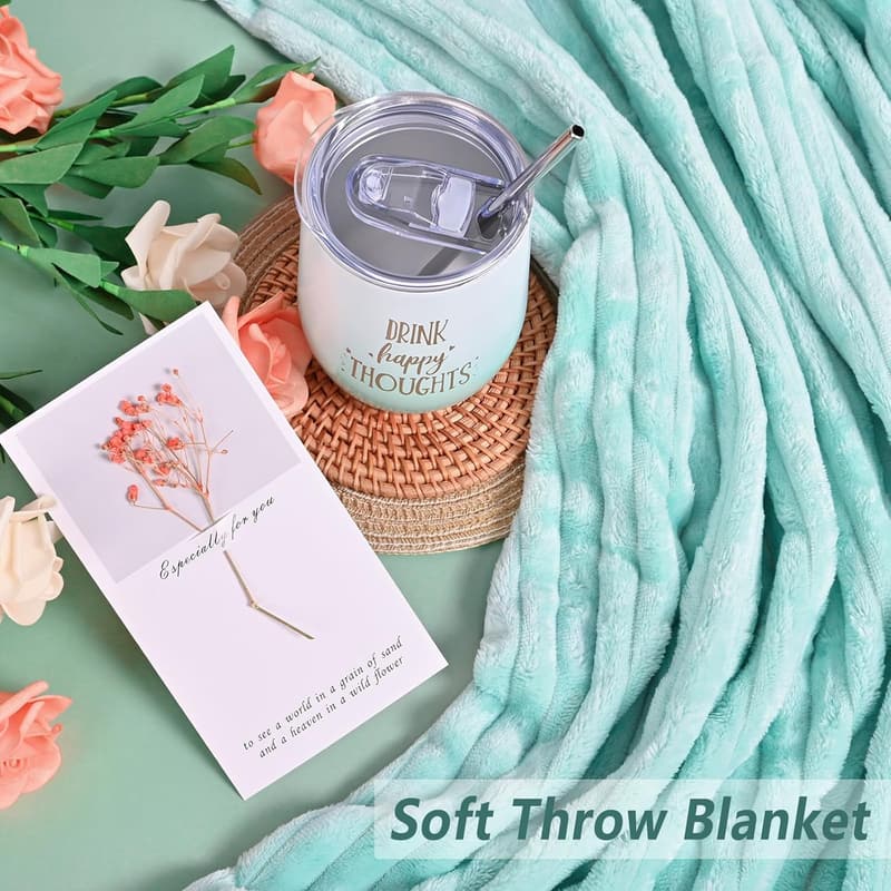 Get Well Soon Care Package for Women with Flannel Blanket