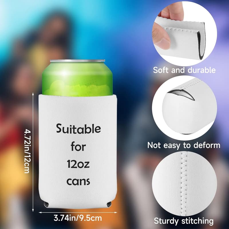 DIY Wedding Can Coolers - 12 Insulated Reusable Sleeves