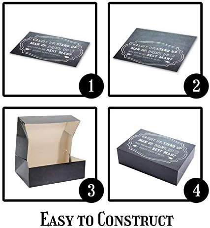 Best Man Proposal Box | Groomsman Gift Set | Chalkboard Style
