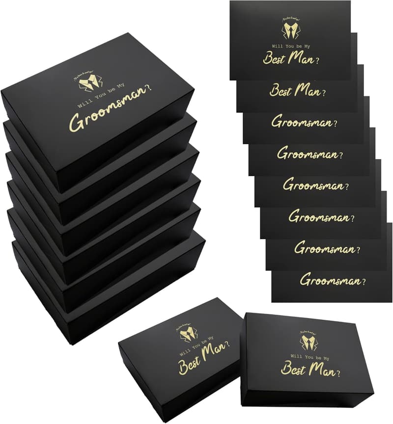 Groomsmen Proposal Box Set - 8-Pack Gifts for Bachelor Party