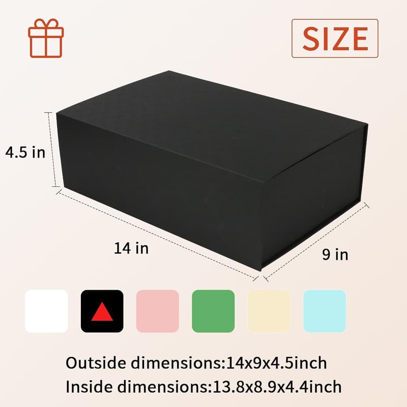 Magnetic Closure Gift Box with Ribbon for All Occasions