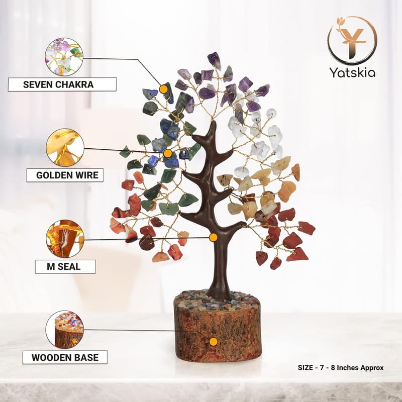 Chakra Tree of Life - Crystal Gemstone Decor for New Home