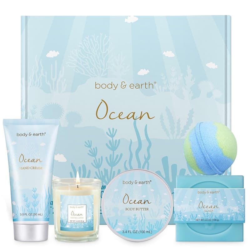 Ocean Scented Spa Gift Set for Women - 5-Piece Mother's Day Gift