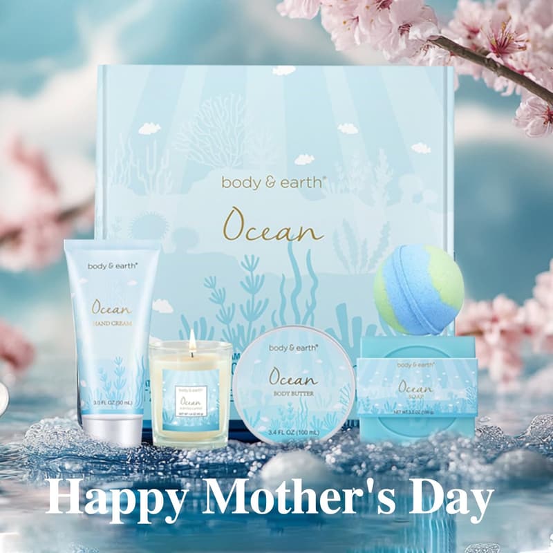 Ocean Scented Spa Gift Set for Women - 5-Piece Mother's Day Gift