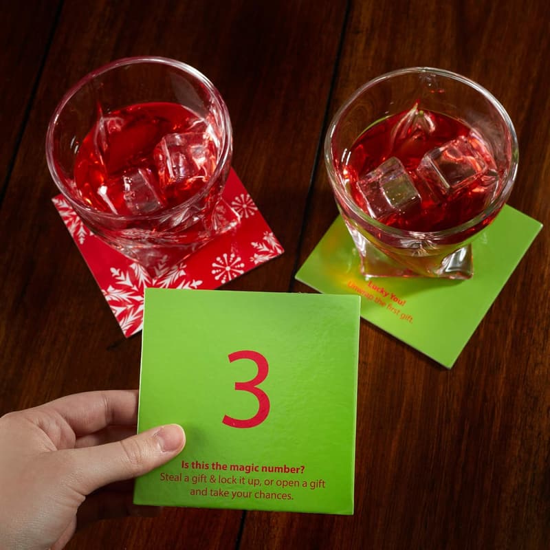 Christmas Coaster Set for White Elephant Game - 20 Pieces