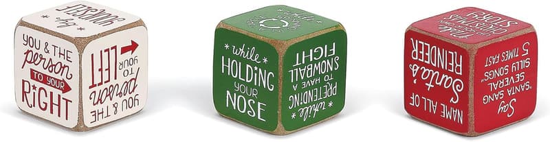 Colorful MDF Wood Party Starter Dice Game for Christmas