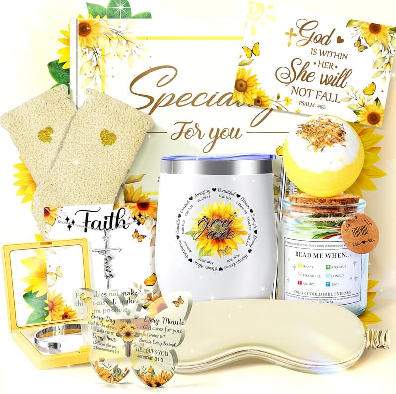 Christian Inspirational Gift Set for Women - 12PCS Sunshine Box