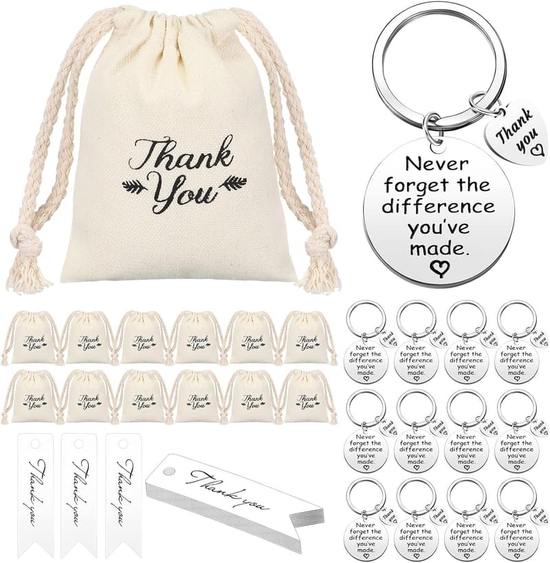 Employee Appreciation Keychain Set - 36 Pcs Thank You Gifts