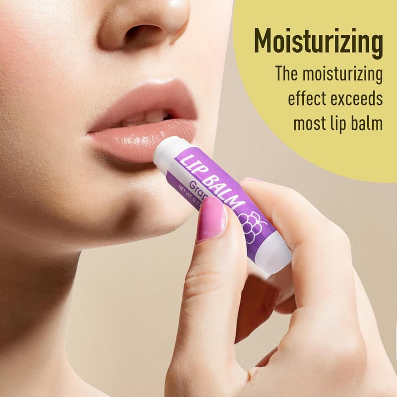 Natural Lip Balm Bulk - 32 Pack with Vitamin E & Coconut Oil