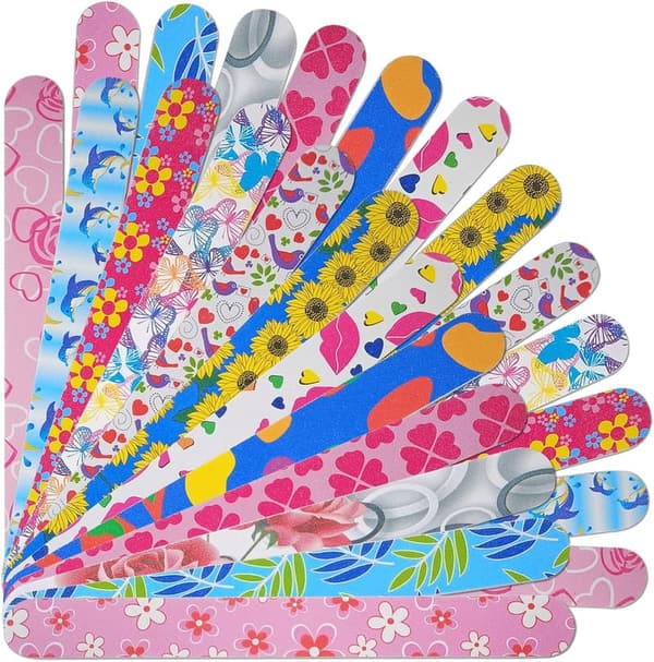 Colorful Emery Board Nail Files (24 盒) - 180 Grit