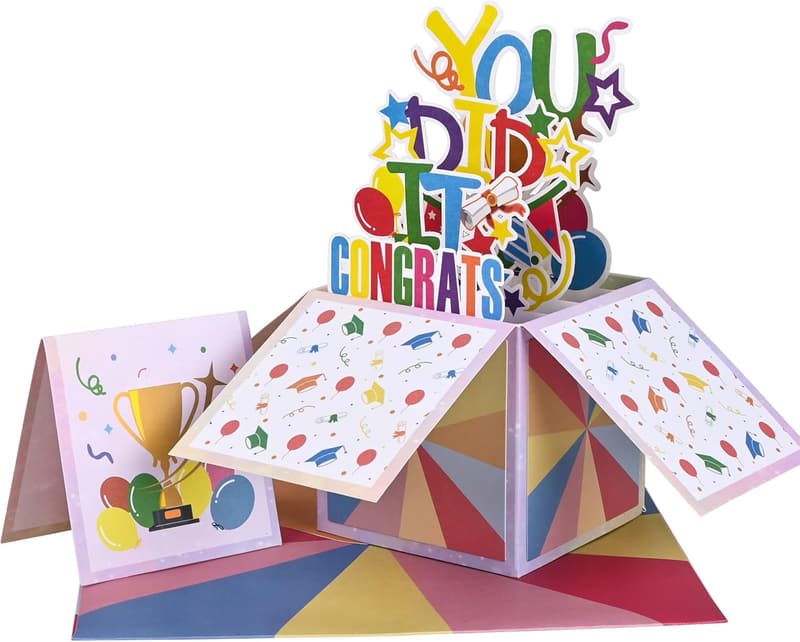 2025 Graduation 3D Pop-Up Greeting Card with Envelopes