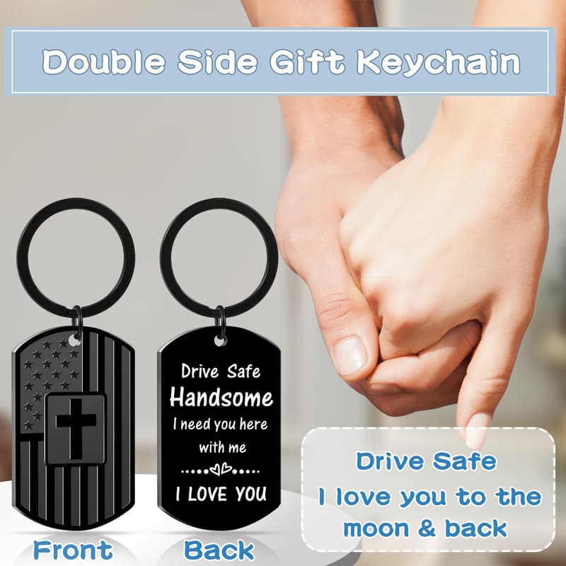 Drive Safe Keychain for Men - Perfect Gift for Valentine's Day