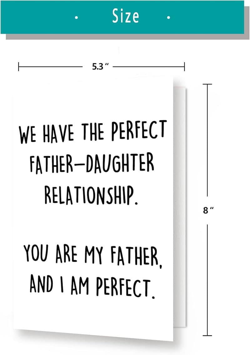 Father-Daughter Relationship Card - Funny Birthday & Father's Day Gift