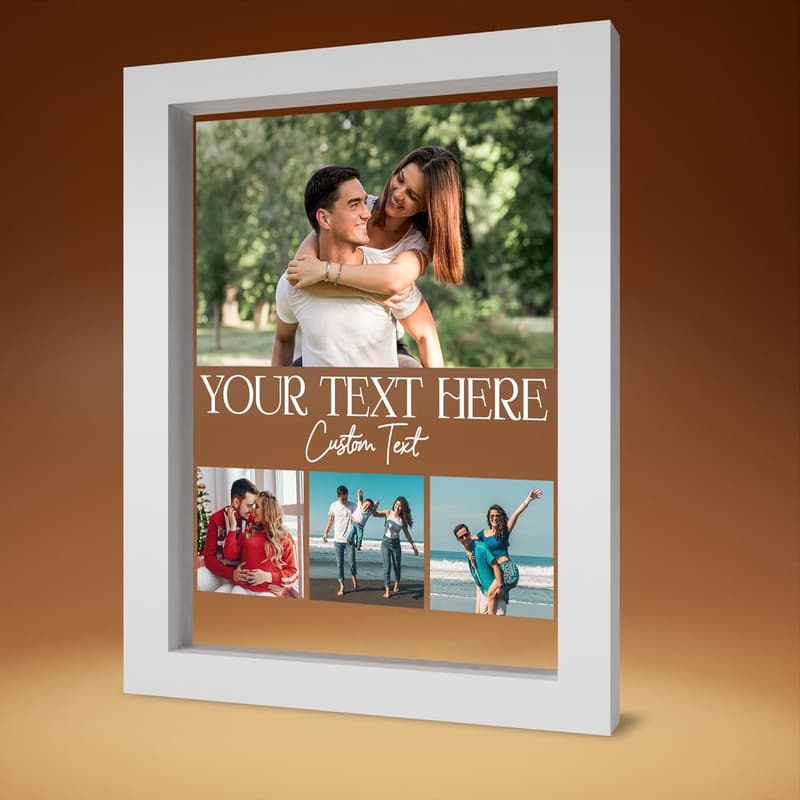 Personalized Acrylic Photo Plaque for Couples - Customizable Frame