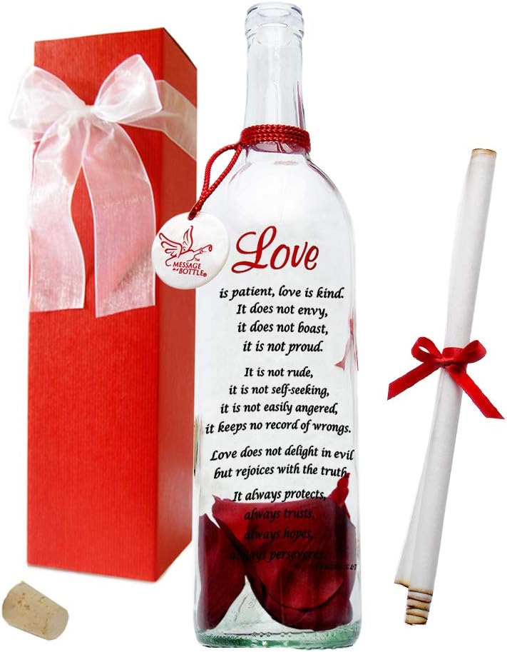 Personalized Love Message in a Bottle Gift for Couples