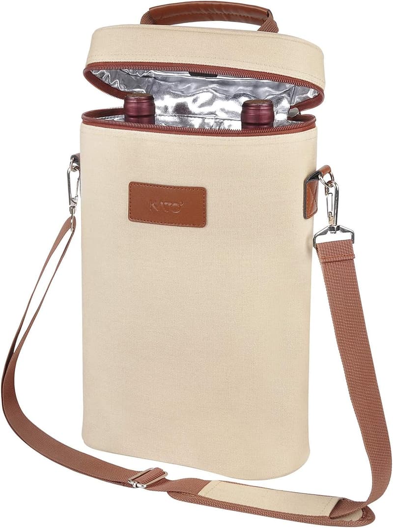 Insulated Wine Tote Bag - Leakproof Carrier for Wine Lovers