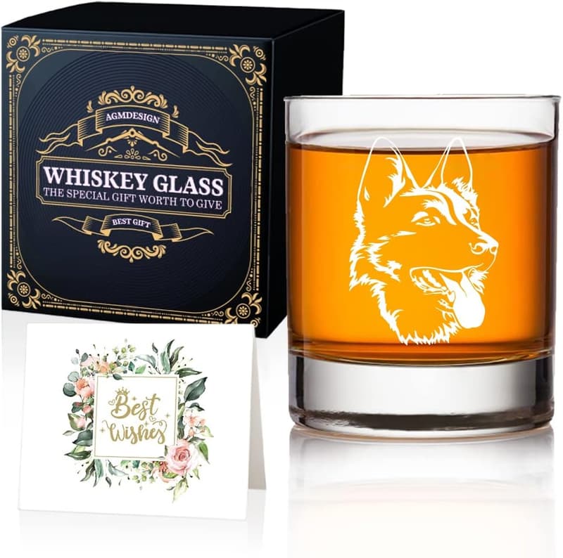 German Shepherd Whiskey Glass for Dog Lovers