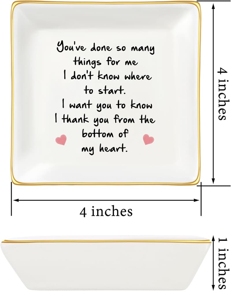 Inspirational Ceramic Trinket Tray for Farewell Gift
