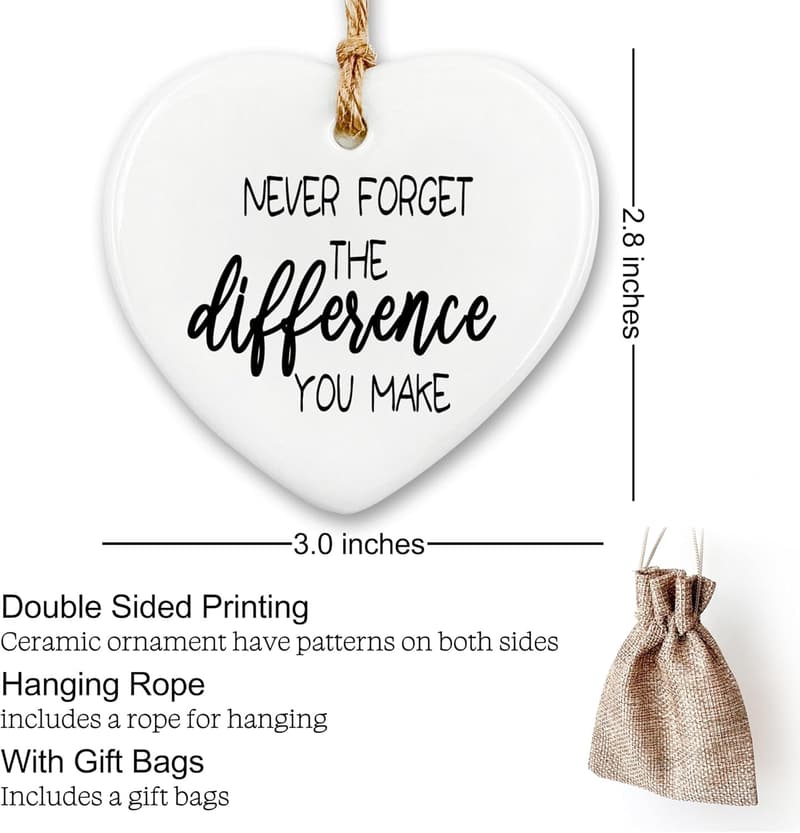 Ceramic Ornament Keepsake for Farewell Gifts for Coworkers