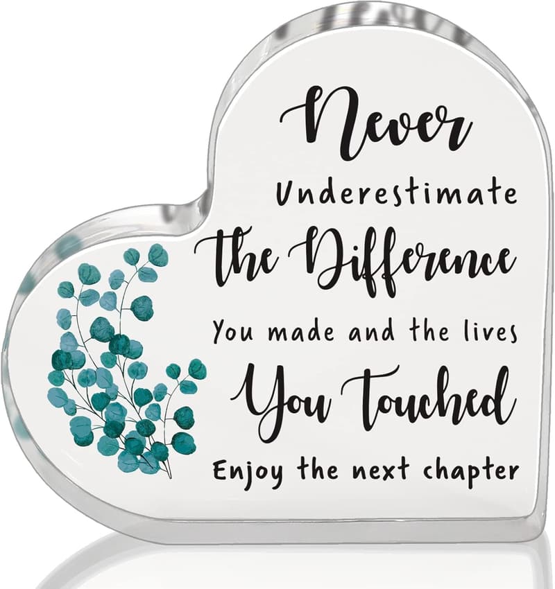 Going Away Gift - Acrylic Desk Sign for Coworkers