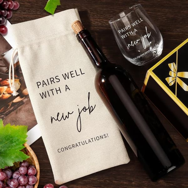 New Job Gift: Wine Bag for Coworkers & Friends