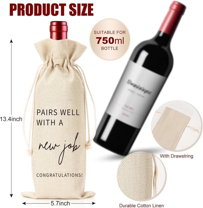 New Job Gift: Wine Bag for Coworkers & Friends