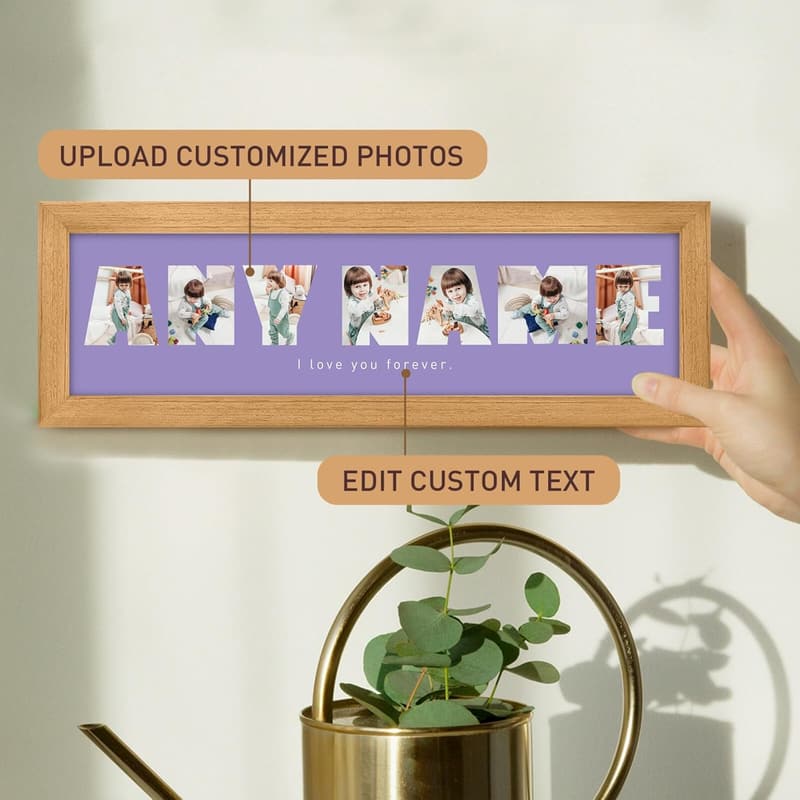 Personalized Wooden Photo Frame for Family Collage Gift