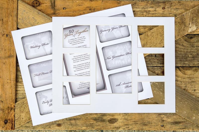 50th Anniversary Collage Picture Frame with Poem
