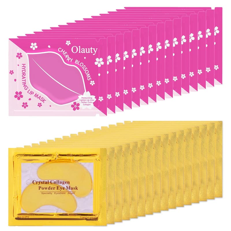 30 Pairs Crystal Collagen Lip & Eye Masks for Smooth Skin