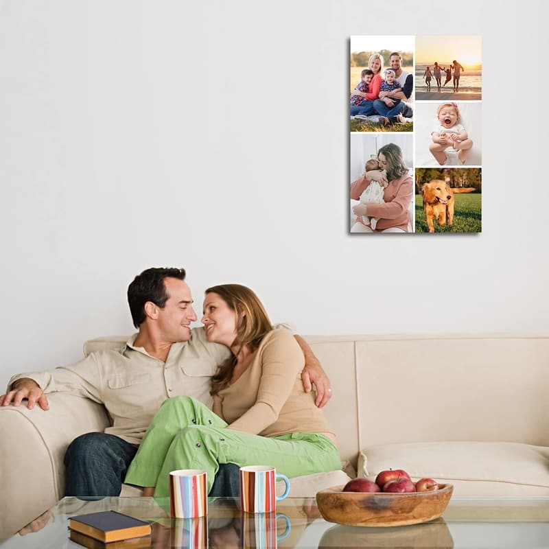 Personalized Collage Canvas Prints for Family Wall Decor