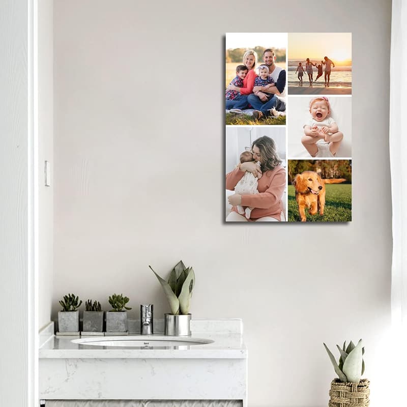 Personalized Collage Canvas Prints for Family Wall Decor