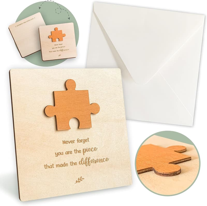 Retirement Farewell Cards for Coworkers - Wooden Design