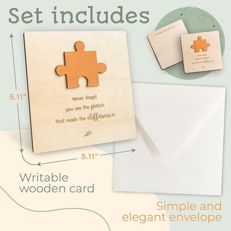 Retirement Farewell Cards for Coworkers - Wooden Design