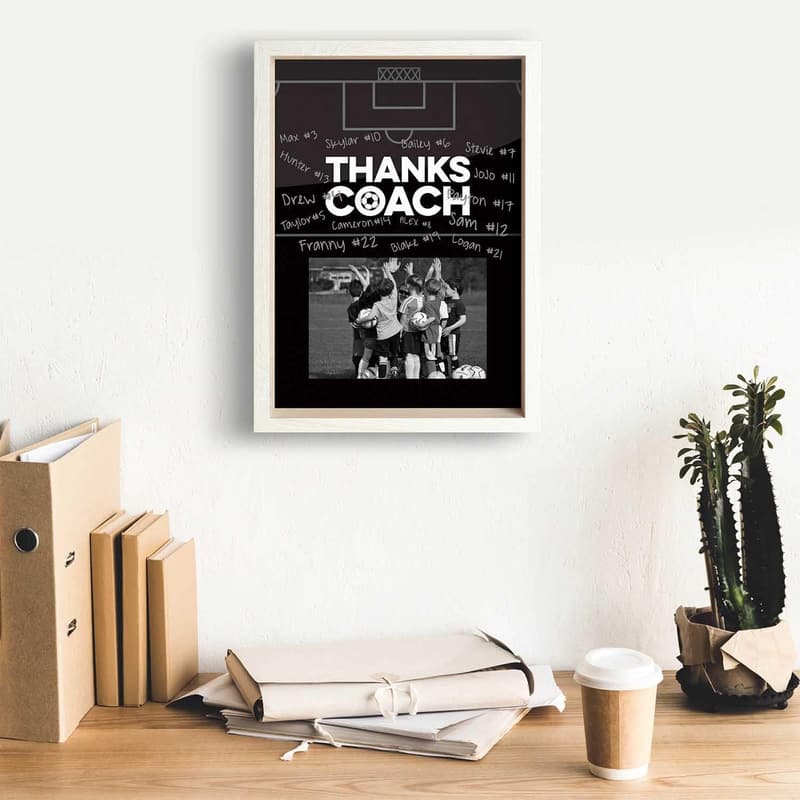 Thanks Coach Soccer Frame - ChalkTalkSPORTS
