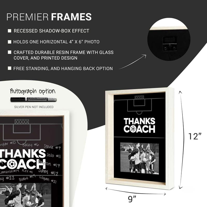 Thanks Coach Soccer Frame - ChalkTalkSPORTS